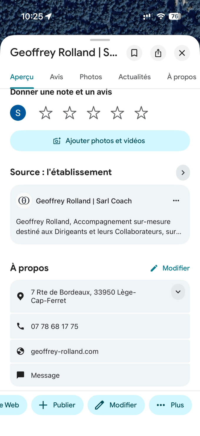 Le bouton Modifier
