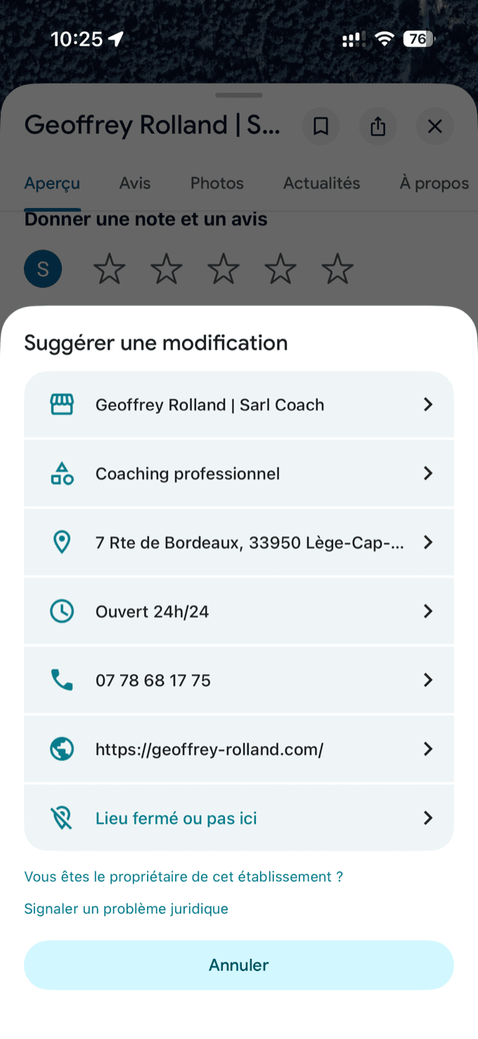 Vous êtes le propriétaire de cet établissement ?
