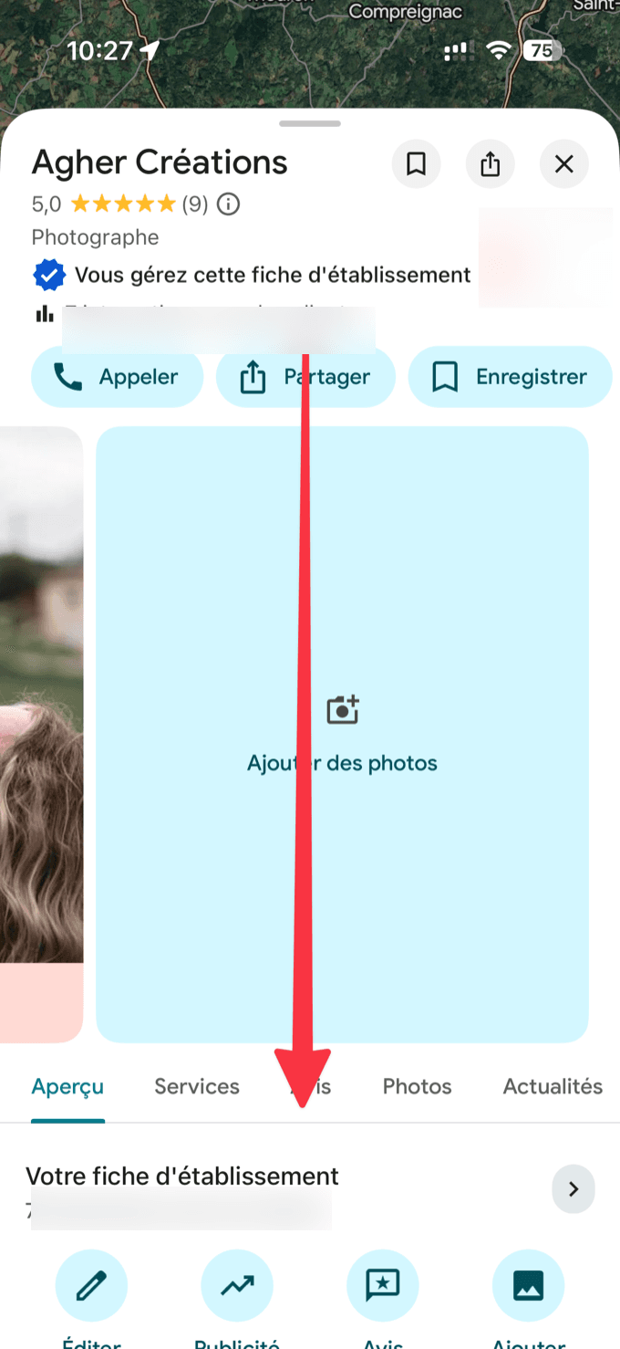 Votre fiche que vous gérez