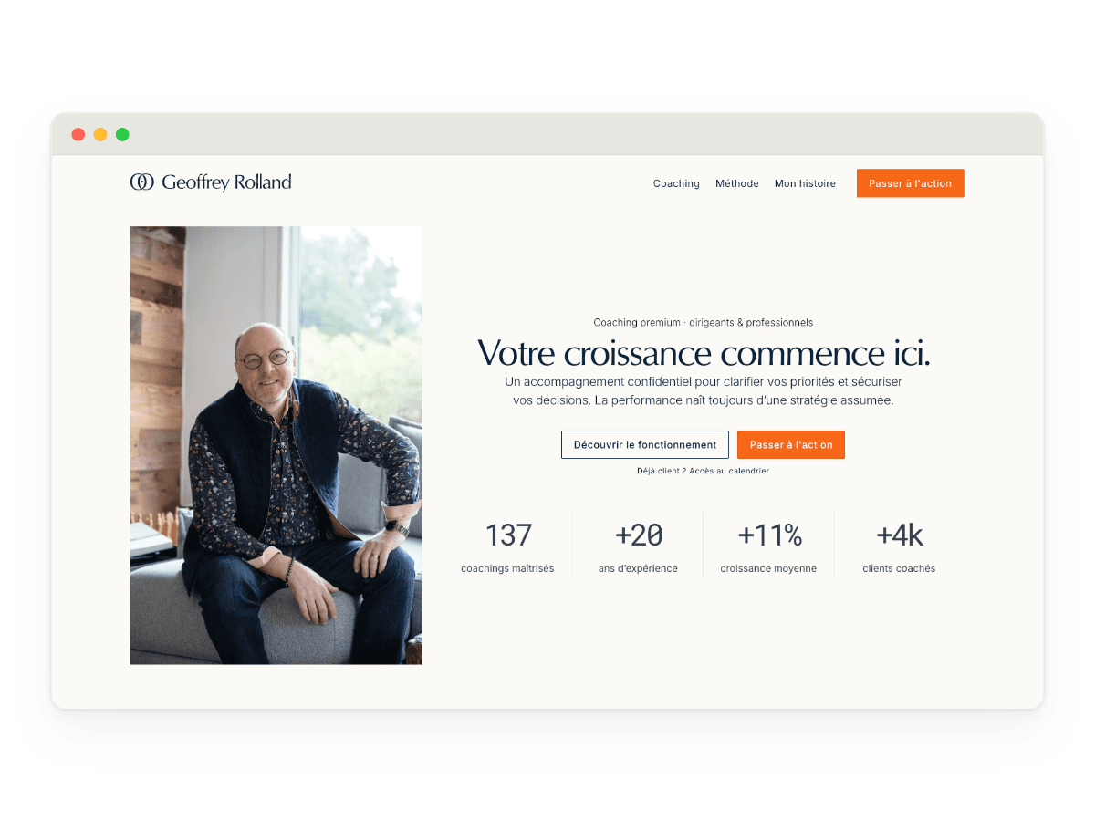 Présentation du site de Geoffrey Rolland