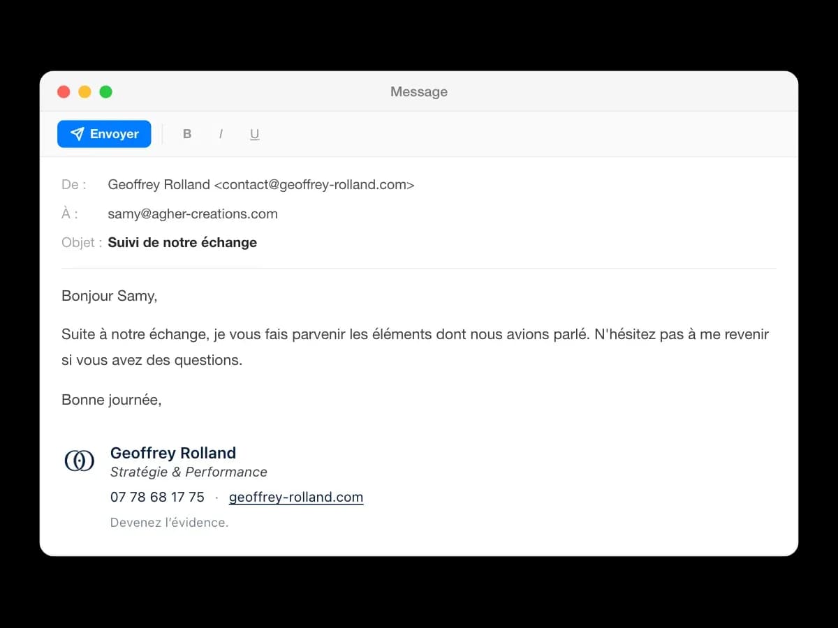 Signature Email de Geoffrey Rolland