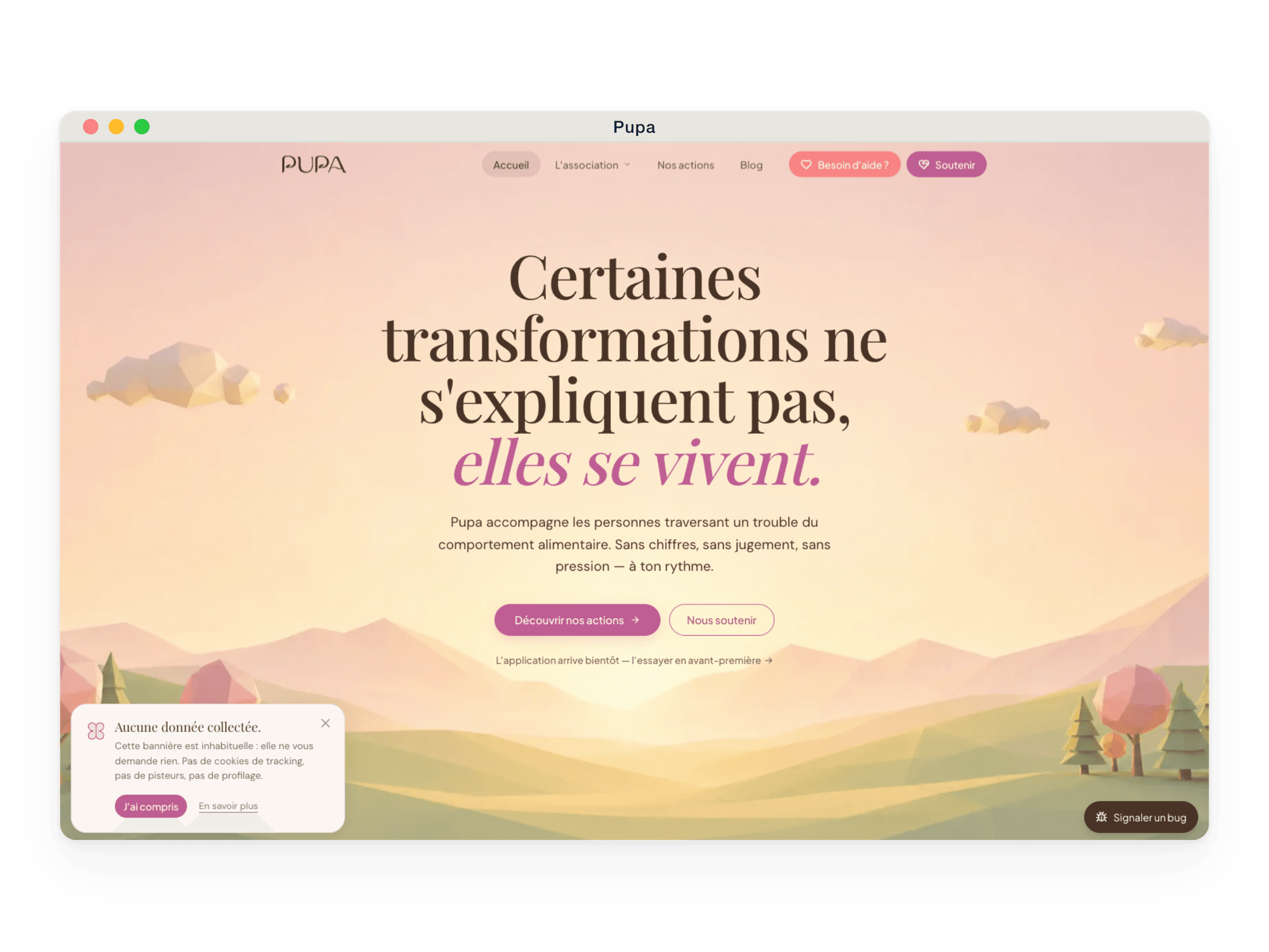 Image du site de Pupa