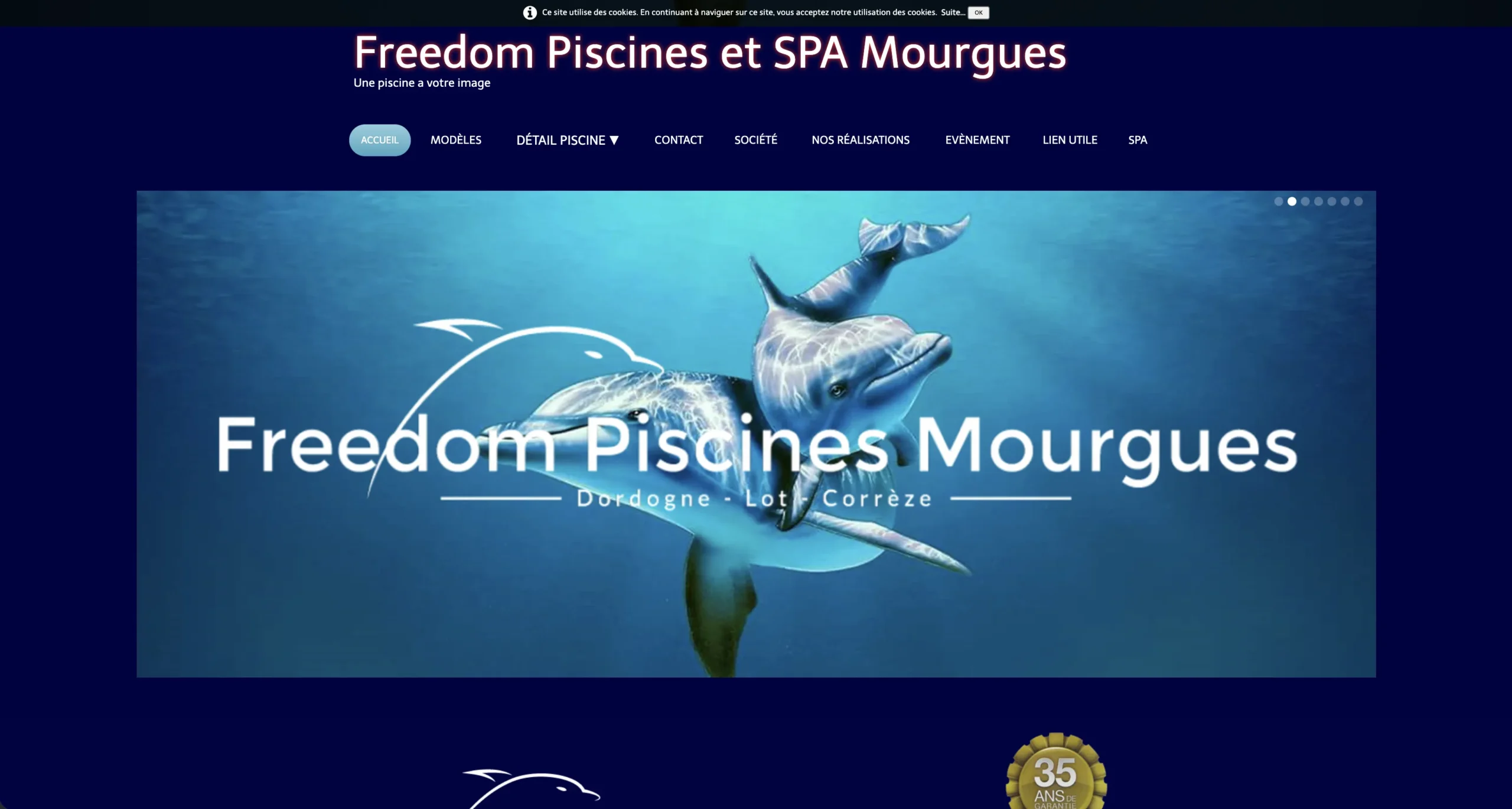 Avant refonte - site piscines